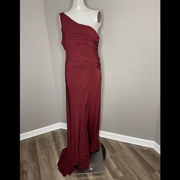 NWT Halston Lia Asymmetric Jumpsuit US 12 $445 - Picture 7 of 9